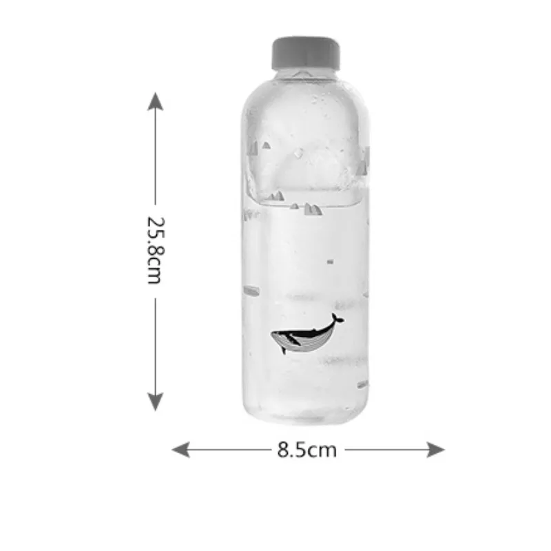 1000 мл океан серии уплотнение КИТ уплотнение стеклянная бутылка для воды с рукавом творческие спортивные бутылки кемпинг бутылка Тур посуда для напитков