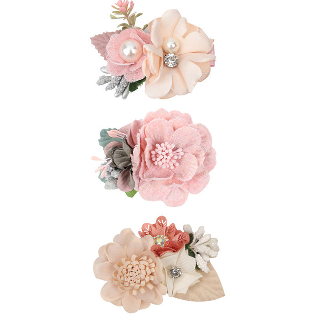 New Chiffon Flower Hair Clips Pins Accessories Cute Hair Clips Pins for Baby Girls Toddlers Hairpin Kids заколка для волос