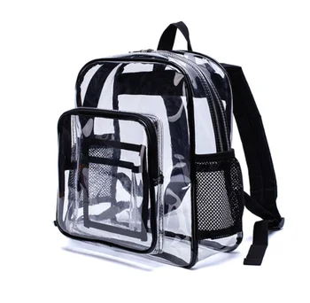 

Unisex Clear Backpack, Adults Waterproof Solid Color Knapsack for Shopping Travel , PVC Material Wear-Resistant High Capacity