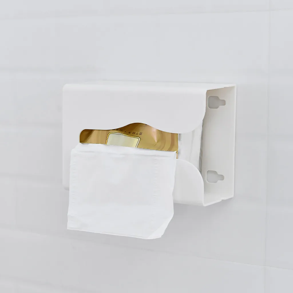 New Kitchen Paper Storage Box Bathroom Seamless Wall-mounted Paper Towel Holder