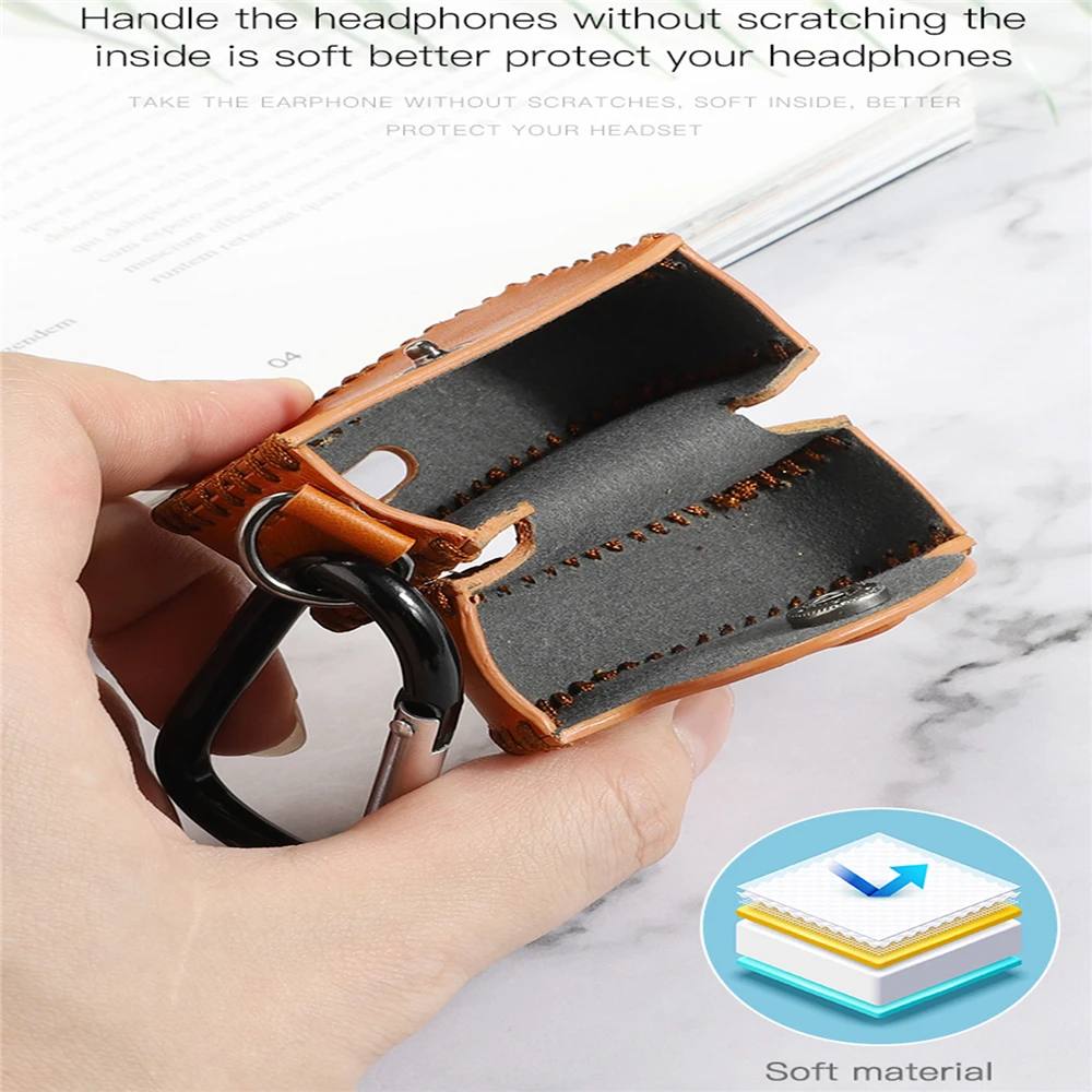 Shockproof Leather Case Protective Cover for Apple AirPods Pro Wireless Earphone Portable Storage Pouch Headphone Case