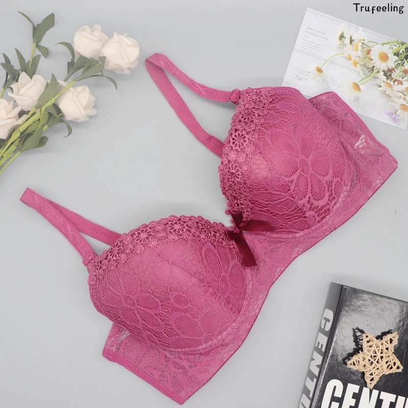 Trufeeling Women Large Size Underwire Bralette Thin Sexy Lace Bras