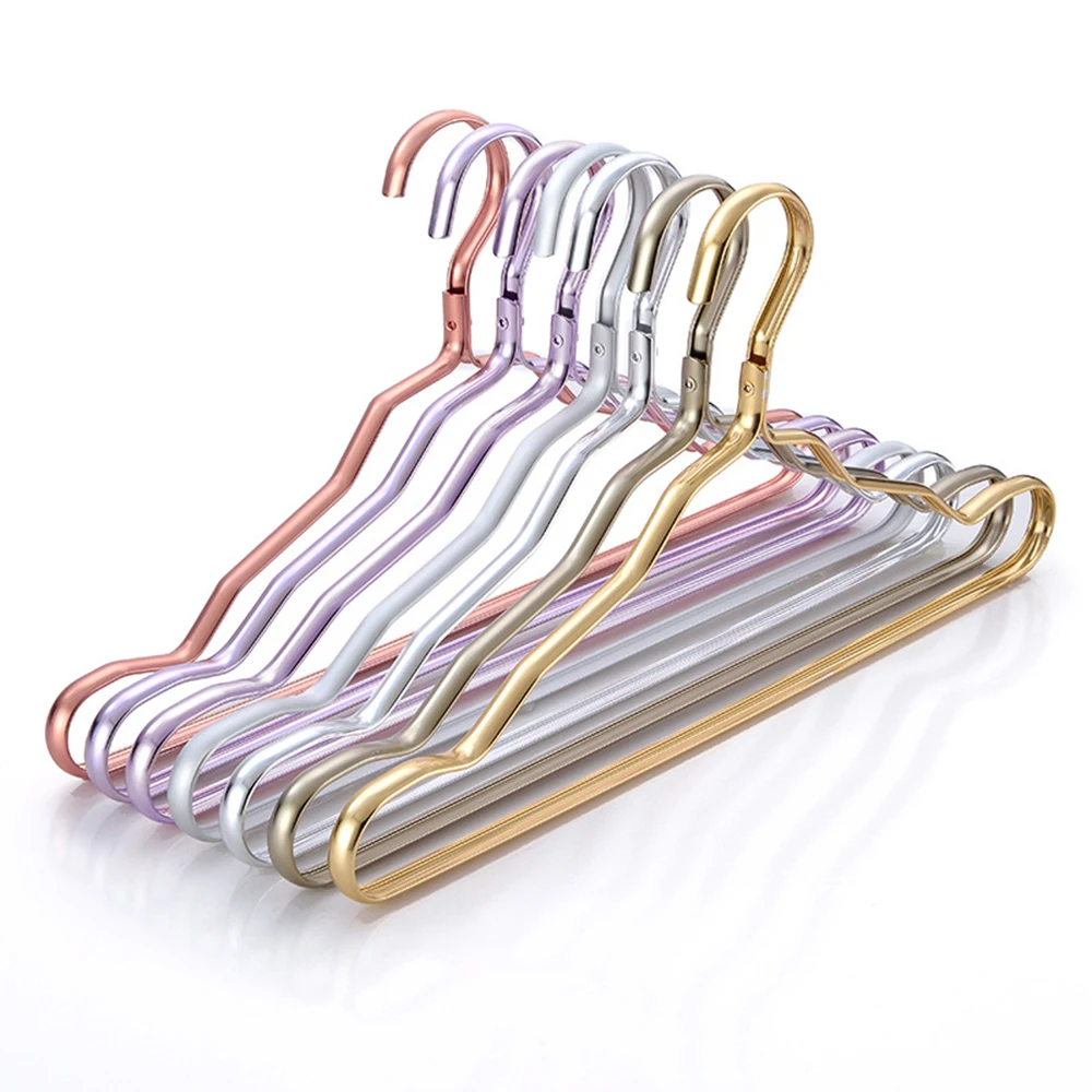 

5Pcs Coat Hanger hanging clothes for kids Adult clothes Non-Slip Hook Towel Windproof Storage Rack Closet metal Clothes Hanger