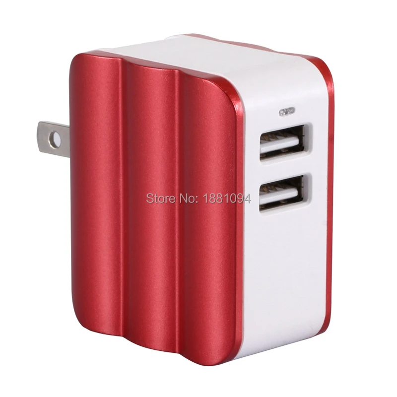 50pcs/lot 2 usb ports EU US UK plug 5V 2.4A charging wall charger power adapter for samsung iphone 5 6 7 8 x
