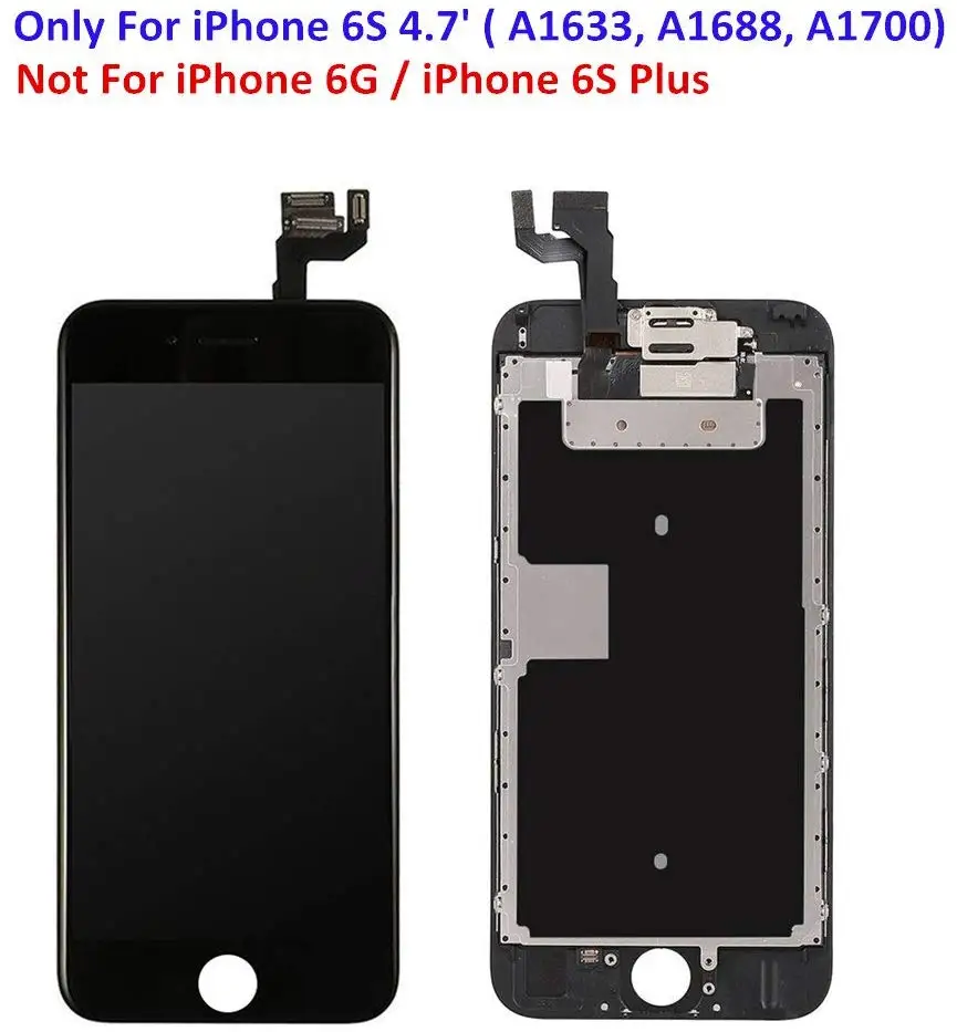 

Premium Screen Replacement for iPhone 6S 4.7' - LCD Complete Repair Kit Display 3D Touch Digitizer Assembly with Earpiece,