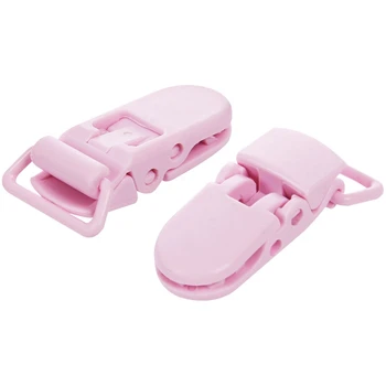 

20Pcs Baby Kids T-Shape Plastic Pacifier Clips Soother Dummy Style Badge Holder White & Pink