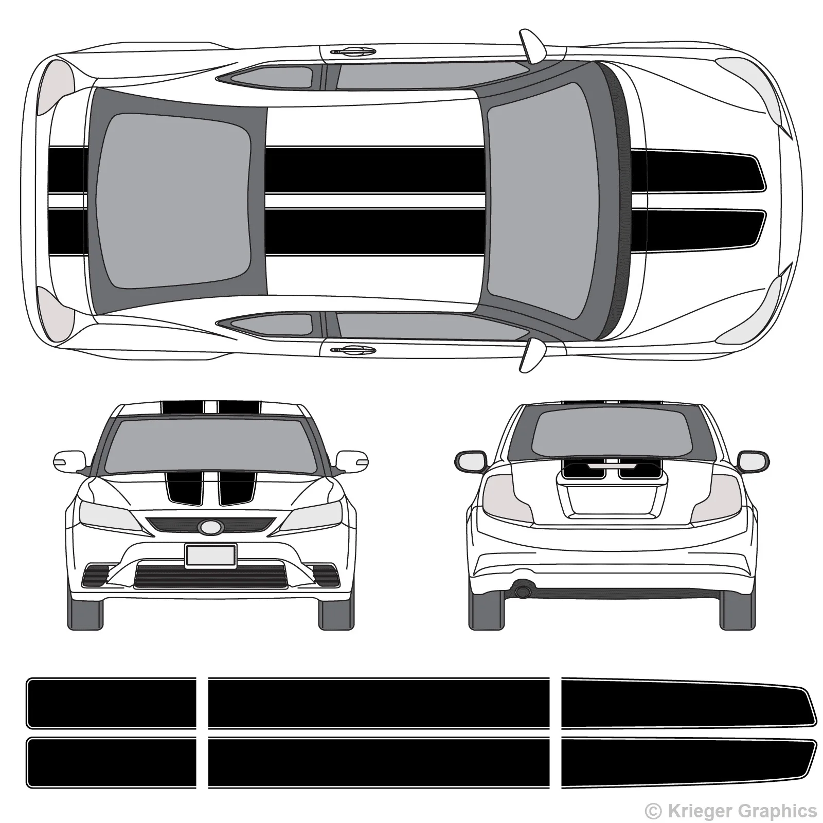 Для 1 компл. SCION TC или FR-S EZ ралли гонки Полосы Виниловые полосы наклейки с рисунком стайлинга автомобилей