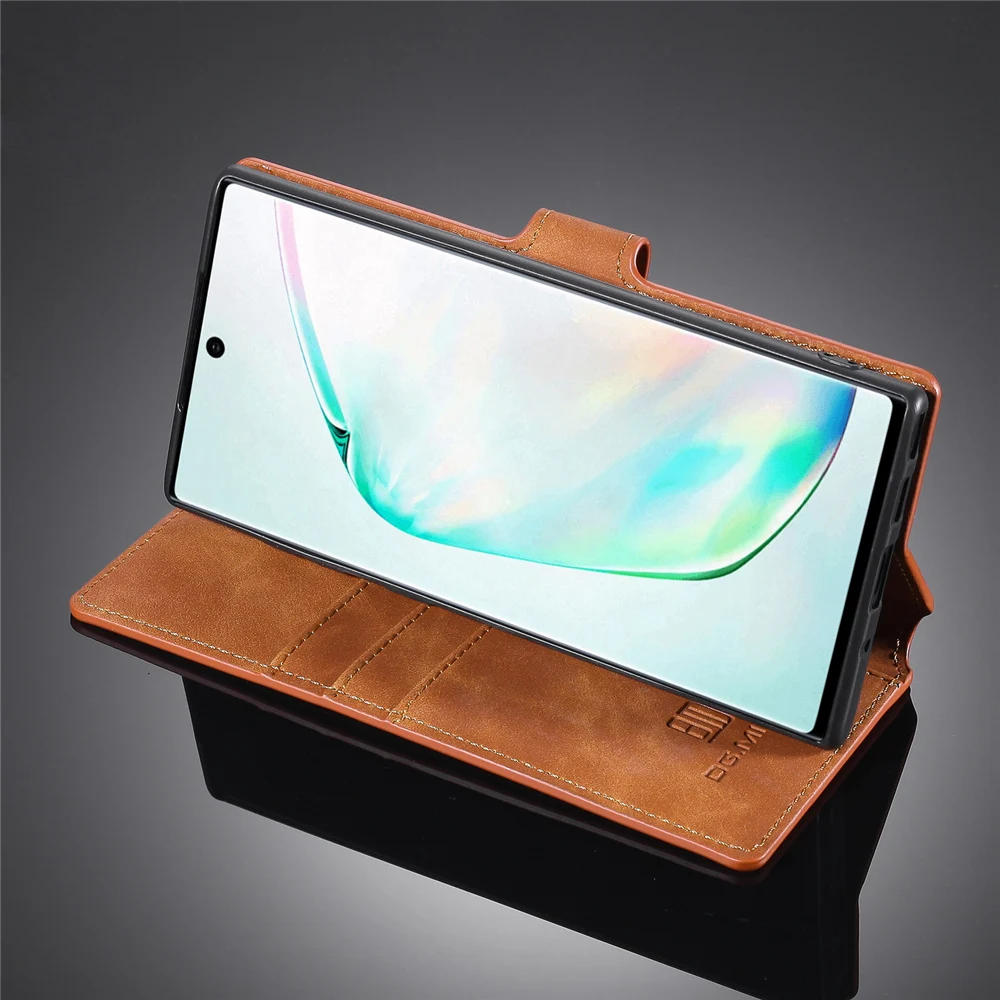 Note10 стежок чехол для samsung Galaxy Note 10 чехол и Note 10 Plus Pro Бумажник Книга Винтаж Роскошный Полный N970 N975 защитный чехол