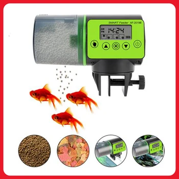 

Automatic Fish Feeder For Aquarium Fish Tank Auto Feeders With Timer Pet Feeding Dispenser 200ml LCD Indicates Fish Feeder