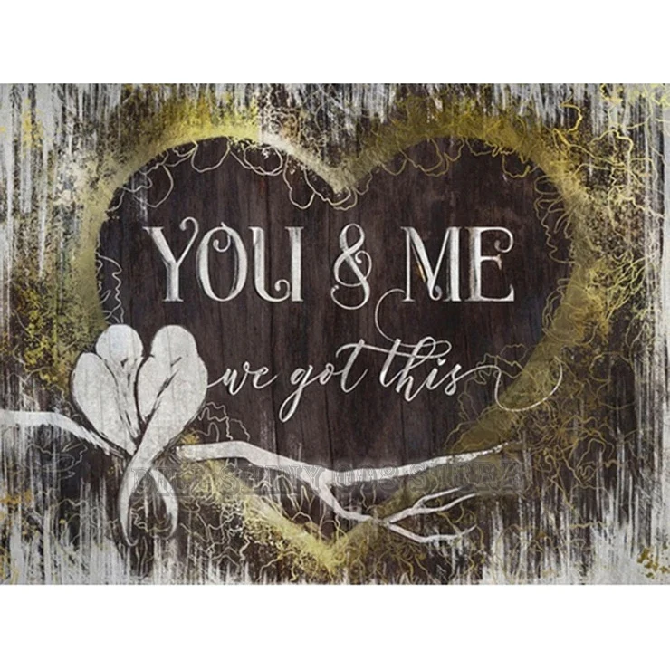 Алмазная 5D картина сделай сам с надписями You &amp Me Love Got This Full Drill алмазная вышивка