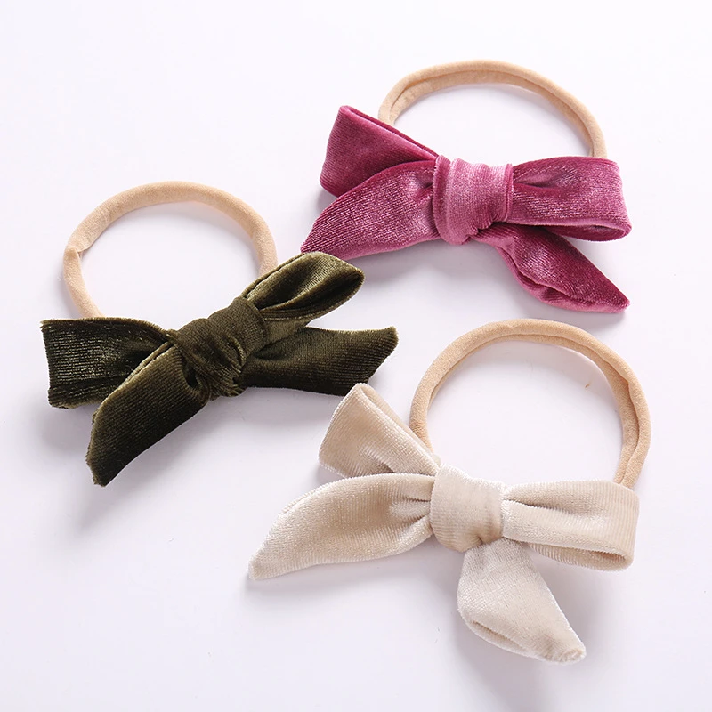 Baby Girl Headband Velvet Newborn Bow Head Band Infant Thin Nylon Headbands Soft Hairband Toddler Spring Summer Hair Accessories baby accessories coloring pages	