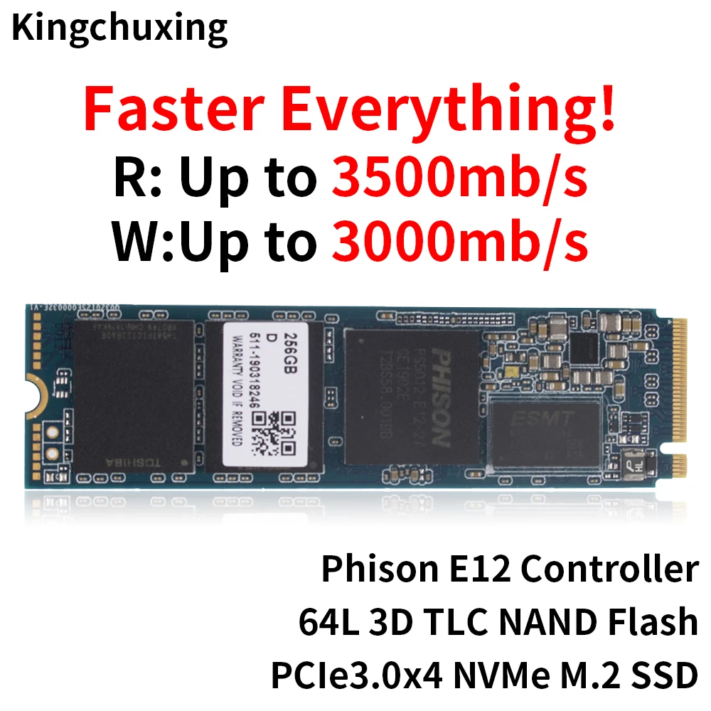 2280 Внутренний твердотельный Накопитель SSD m.2 M2 NVMe PCIe твердотельный накопитель жесткий диск 128 ГБ 256 512 1 ТБ HDD для компьютера, ноутбука, Kingchuxing