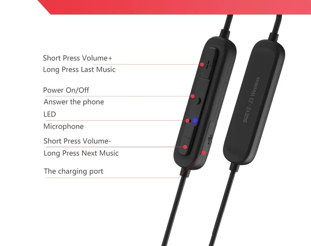 BQEYZ Z3 наушники беспроводной кабель MMCX/2Pin 0,78 мм Bluetooth 5,0 AptX-HD беспроводной HiFi наушники кабель для гибридного драйвера