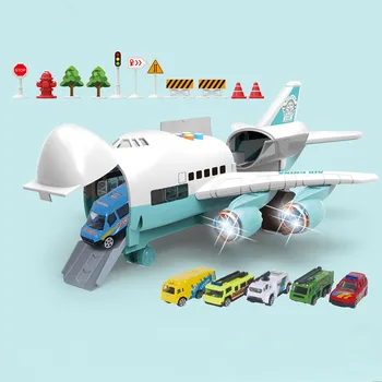 

Early Education Aircraft Track Inertia Music Story Aircraft Toys Airplane DIY Model Toys Kit for Kids Children - Urban Vehicles