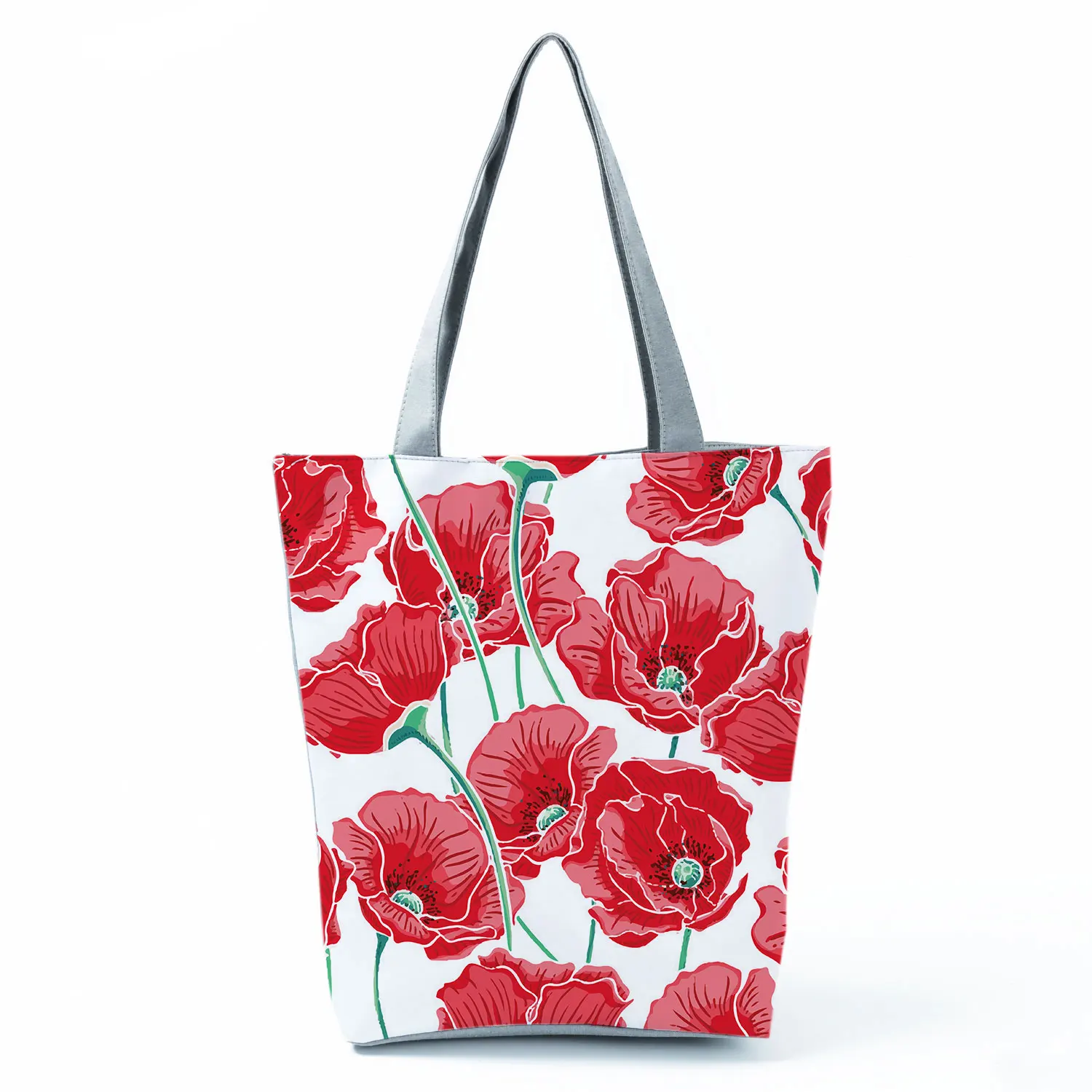 Female Canvas Handbag Fashion Colorful Embroidery Floral And Bird Printed Lady Shoulder Bag Summer Women Tote Eco Shopping Bag 