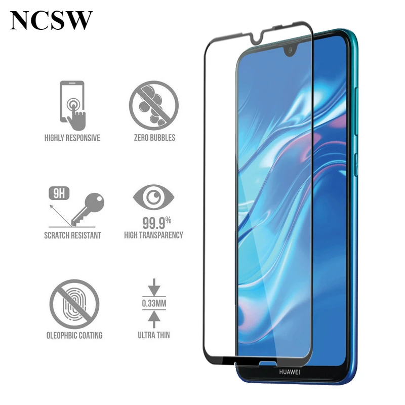 

Protective Glass For Huawei Y6 Pro Y9 Prime 2019 Nova5i Pro Glass for Huawei P Smart Z P30 P20Lite 2019 Tempered Film Full Cover