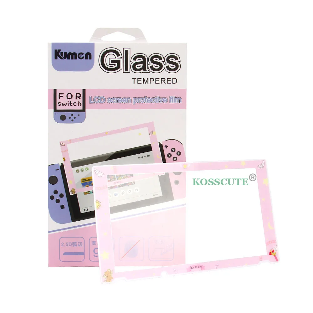Cute Pink Tempered Glass For Nintendos Switch Screen Protector Glass Film For Nintendo Switch Protect Eyes