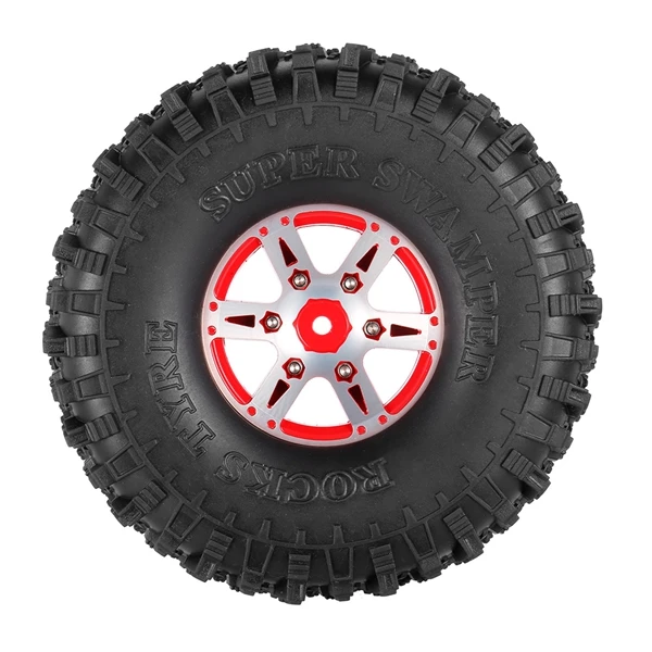 4 шт. 1 9 дюймов Beadlock обод колеса и Резиновые Покрышки Набор для 1/10 RC гусеничного