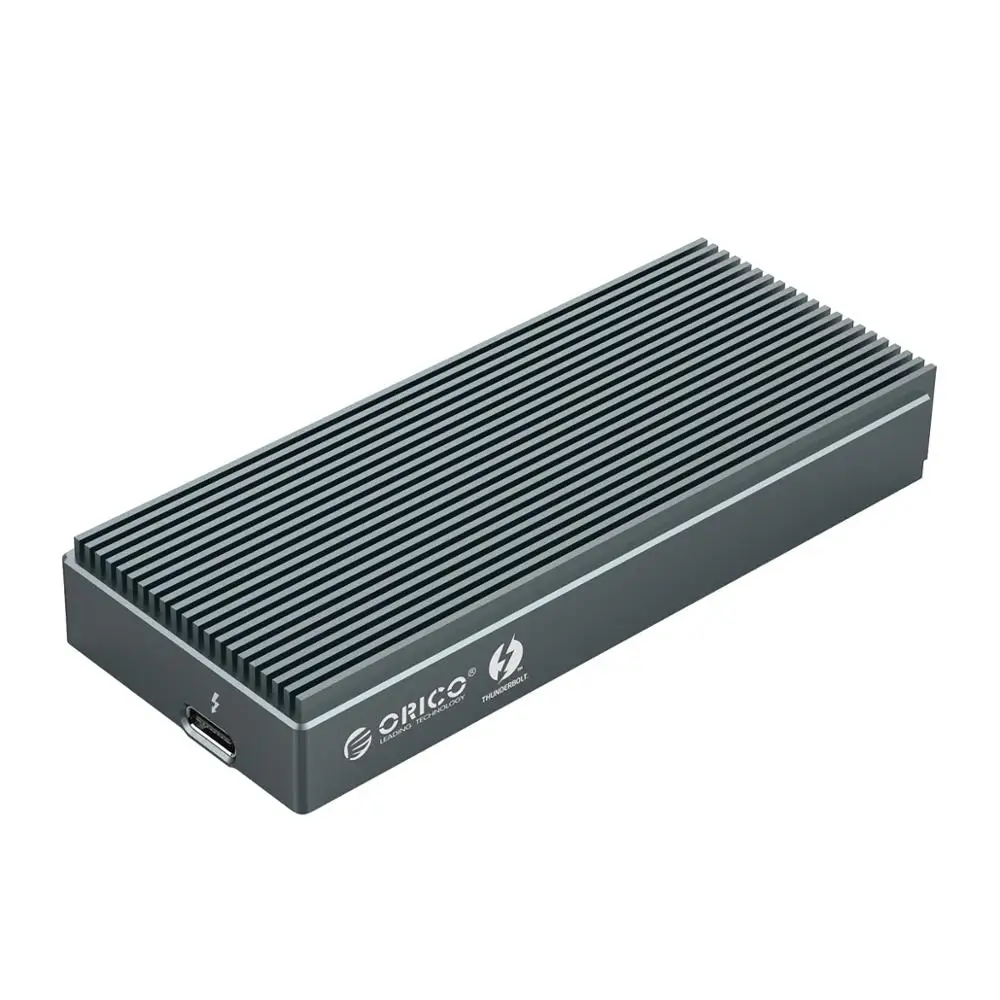 ORICO Thunderbolt 3 NVME M.2 SSD корпус 2 ТБ алюминиевый SSD корпус USB C с 40 Гбит/с Thunderbolt 3 C к C кабель для ноутбука Настольный - Цвет: Gray