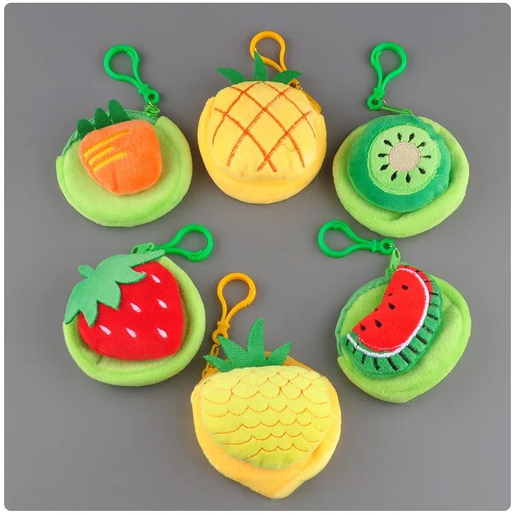 Kawaii плюшевая игрушка в виде фруктов арбуза клубники моркови мягкая кукла брелок