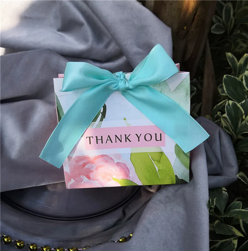 

25Pcs Thank You Printed Candy Bag Box for Party Table Decoration/Event Party Supplies/Wedding Favours Gift Boxes
