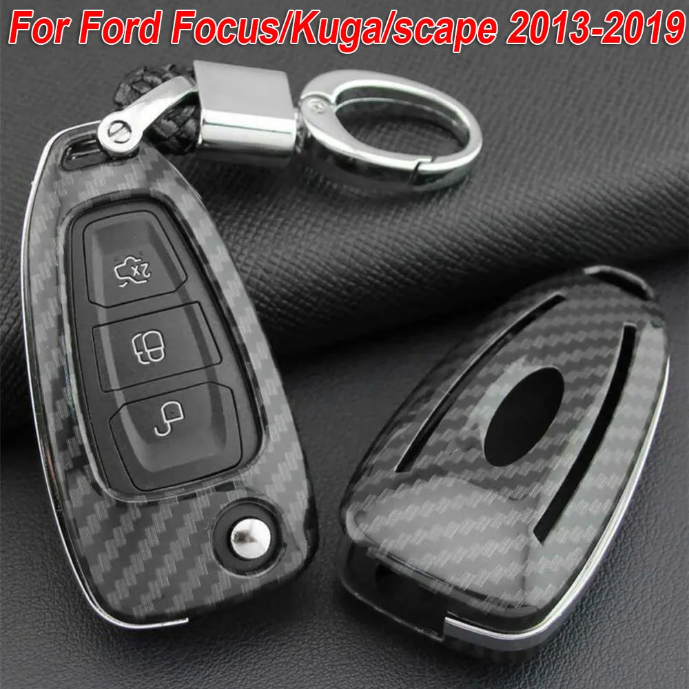 Чехол для ключей автомобиля с кольцом для Ford Focus/Kuga/Escape 2013- корпус из АБС-пластика