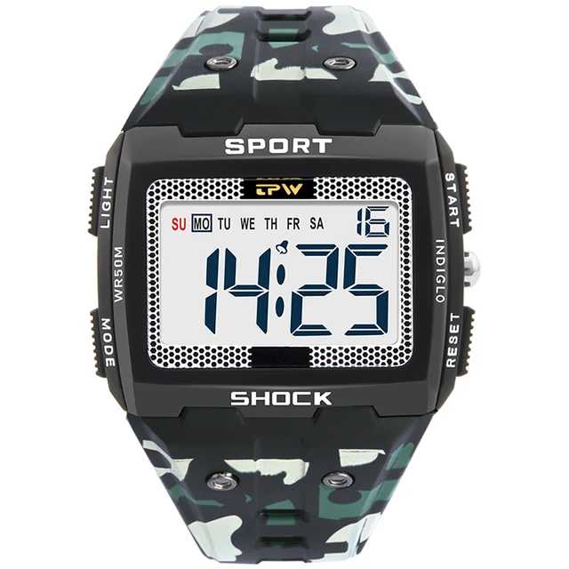 Relogio Masculino 2021 Men Digital Watch LED Backlight 5ATM Waterproof Square Sports Military Chronograph Watch Men Reloj Hombre 