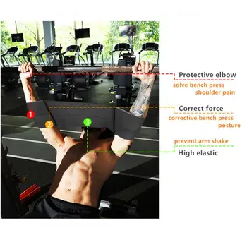 

Weightlifting Bench Press Elbow Sleeves Support Resistance Band Protect Elbows Gym Fitness Elastic Bandage
