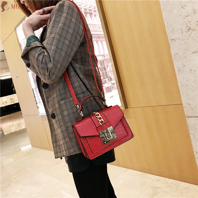 Women Bag Female Leather Handbags Small Messenger Bag Chain Flip Tote Crossbody Bags for Women Vintage Shoulder Bag Bolsos