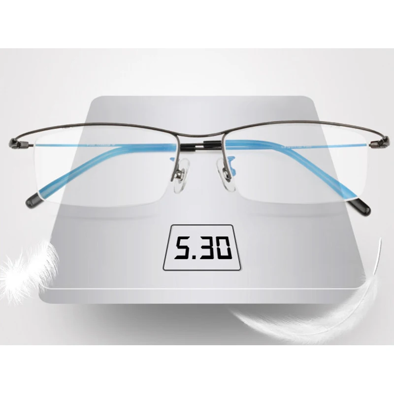 Browline Halbrand Titan EJ1010Brillengestell für Herren Brillen Mode Coole optische Brillen Herrenbrillen Korrektionsrahmen