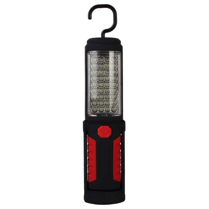 COB LED Inspection Lamp Work Light Battery-Operated Flexible Flashlight With Magnetic Base For Outdoor Camping Emergency AXYC - Цвет: Красный
