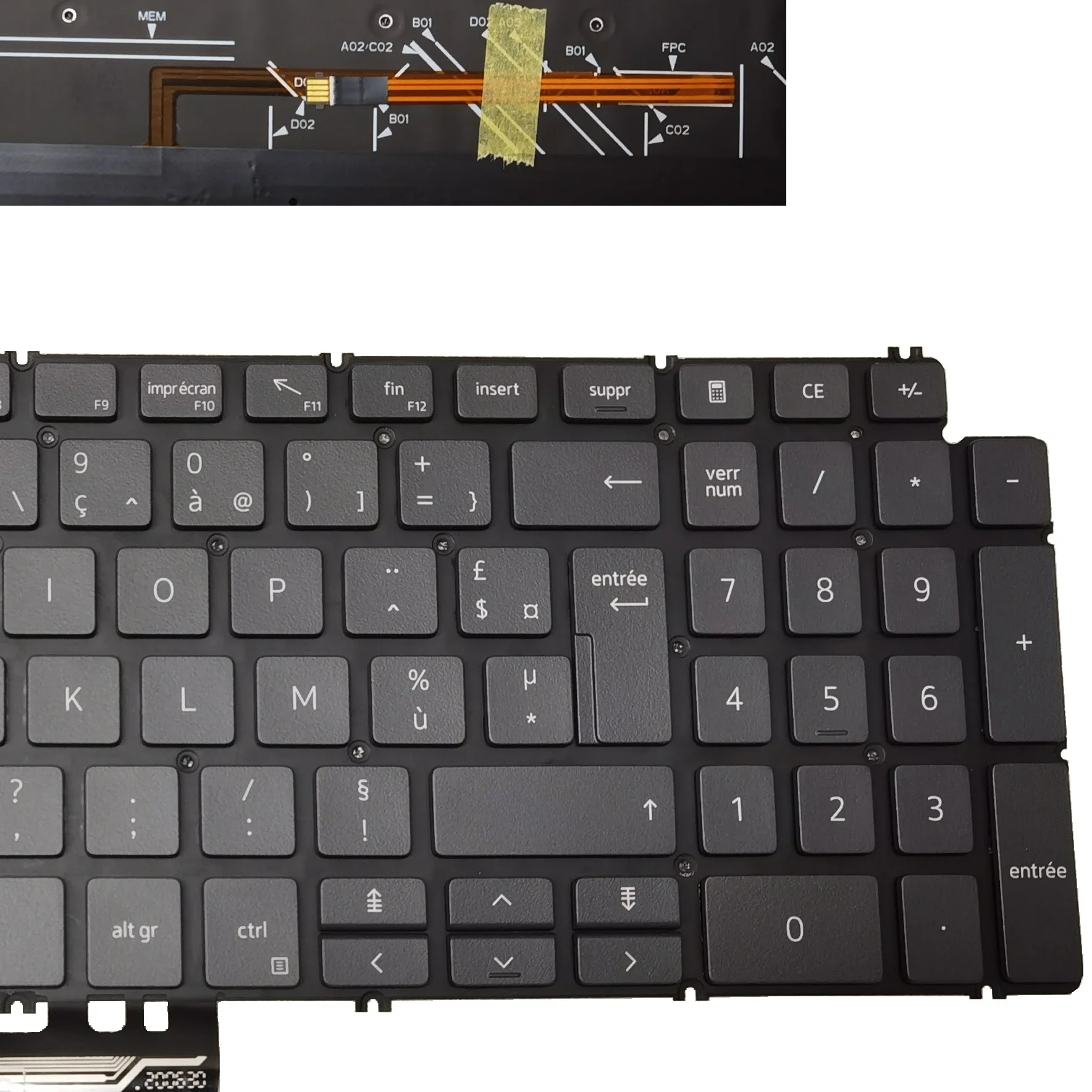 Nova 15 Azerty Francês para Dell Inspiron 5590 5591 5598 5593 5584 7790 7590 5594 Laptop Teclado Retroiluminado - Imagem 2