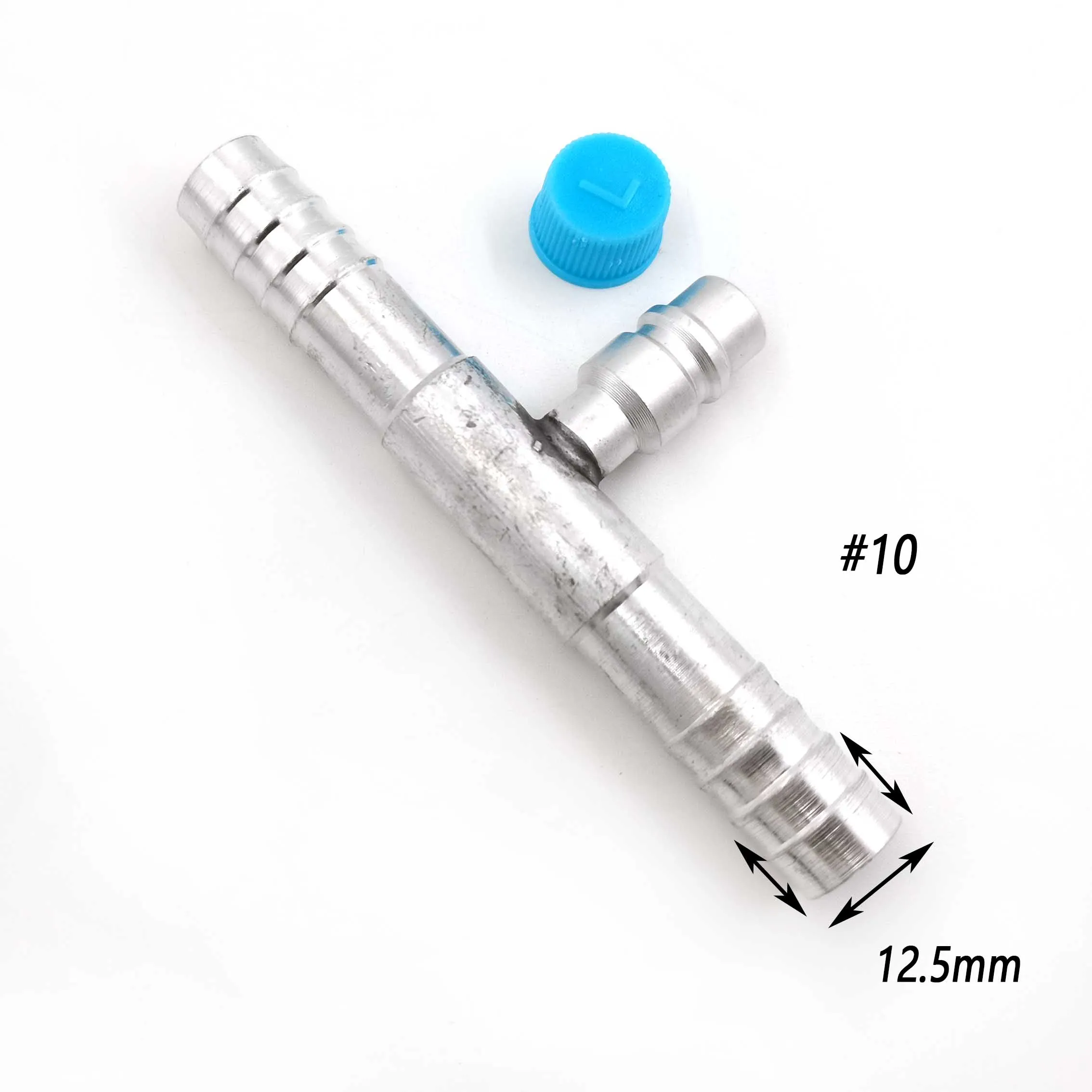 Automotive Air Conditioning Hose Clamp Straight Connector With R134a Refrigerant Valv AC Pipe Aluminum Connector Fitting 15pcs