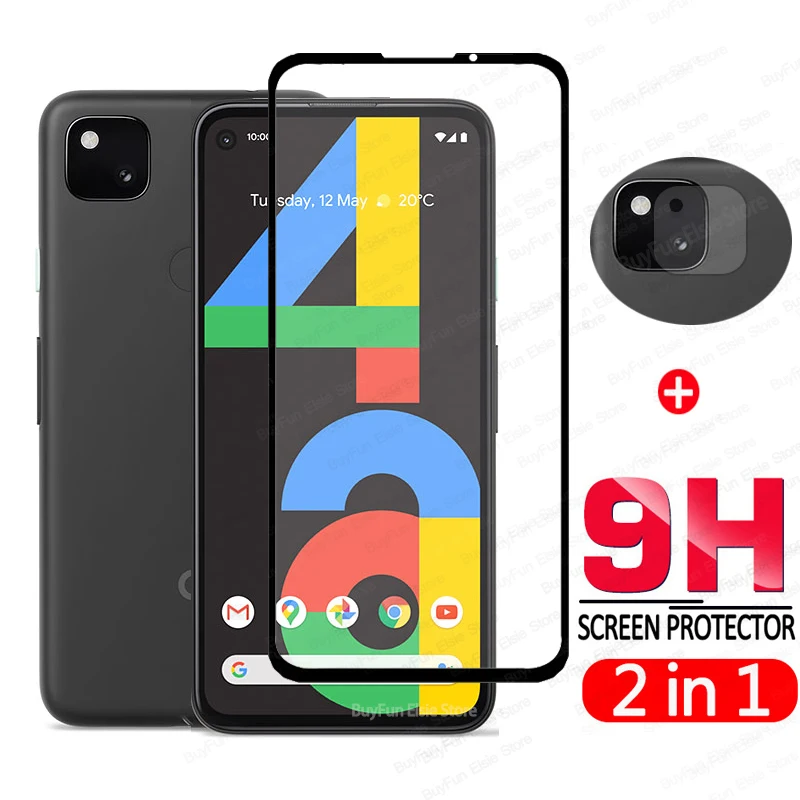 Защитное стекло 2-в-1 для Google Pixel 4a пленка камеры 4 a Pixel4a a4 полное покрытие защитное