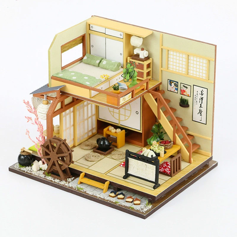 

Creative Toys Assembly House DIY Wooden Doll Houses Miniature Dollhouse Furniture Kit With LED Toys For Children Christmas Gift
