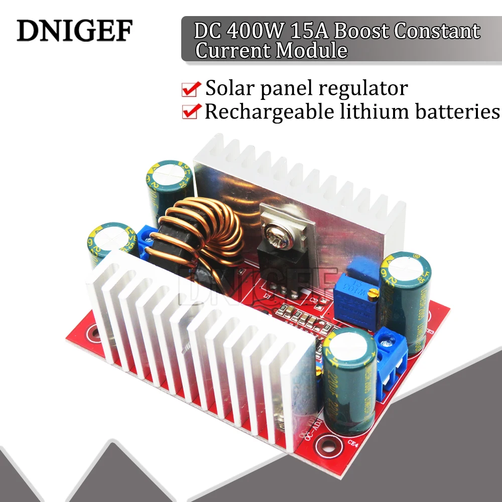 Dc 400W 15A Step-Up Boost Converter Alimentatore A Corrente Costante Driver Led Da 8.5-50V A 10-60V Modulo Di Aumento Del Caricabatterie Di Tensione
