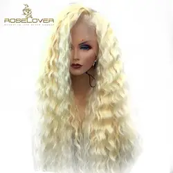 Roselover перуанские Remy человеческие волосы парики чистый 613 кудрявые человеческие волосы парики медовые светлые волосы парик натуральные