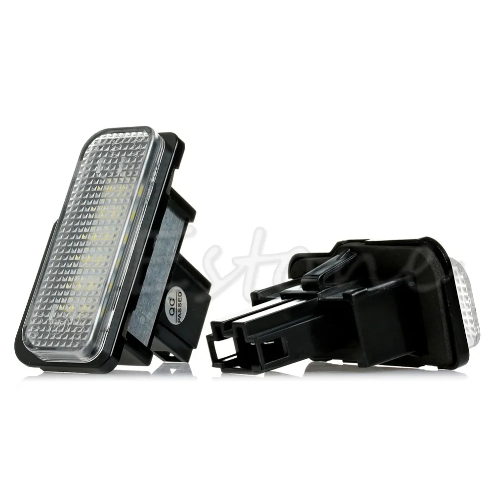 2PCS White License Plate LED Light Error Free For Mercedes Benz W203 W211 W219 dropshipping Balaclava