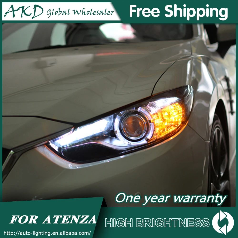 Фары для 2013- Mazda 6 Atenza DRL дневные ходовые огни головная лампа светодиодный Биксеноновая лампа Противотуманные фары тюнинг автомобильные аксессуары