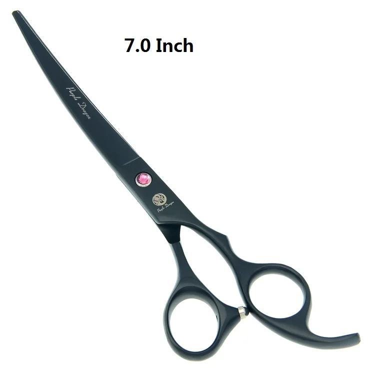 LZS0650 Black Фиолетовый дракон 7," профессиональные ножницы для домашних животных для ухода за собакой японский 440c животных прямые и истончение и изогнутые ножницы LZS0377 - Цвет: LZS0650 Black