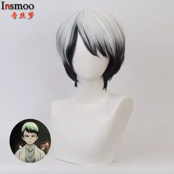 

Yushirou Wigs Demon Slayer:Kimetsu no Yaiba Cosplay Costume Heat Resistant Synthetic Men's Short Mixture Party Hair+wig cap
