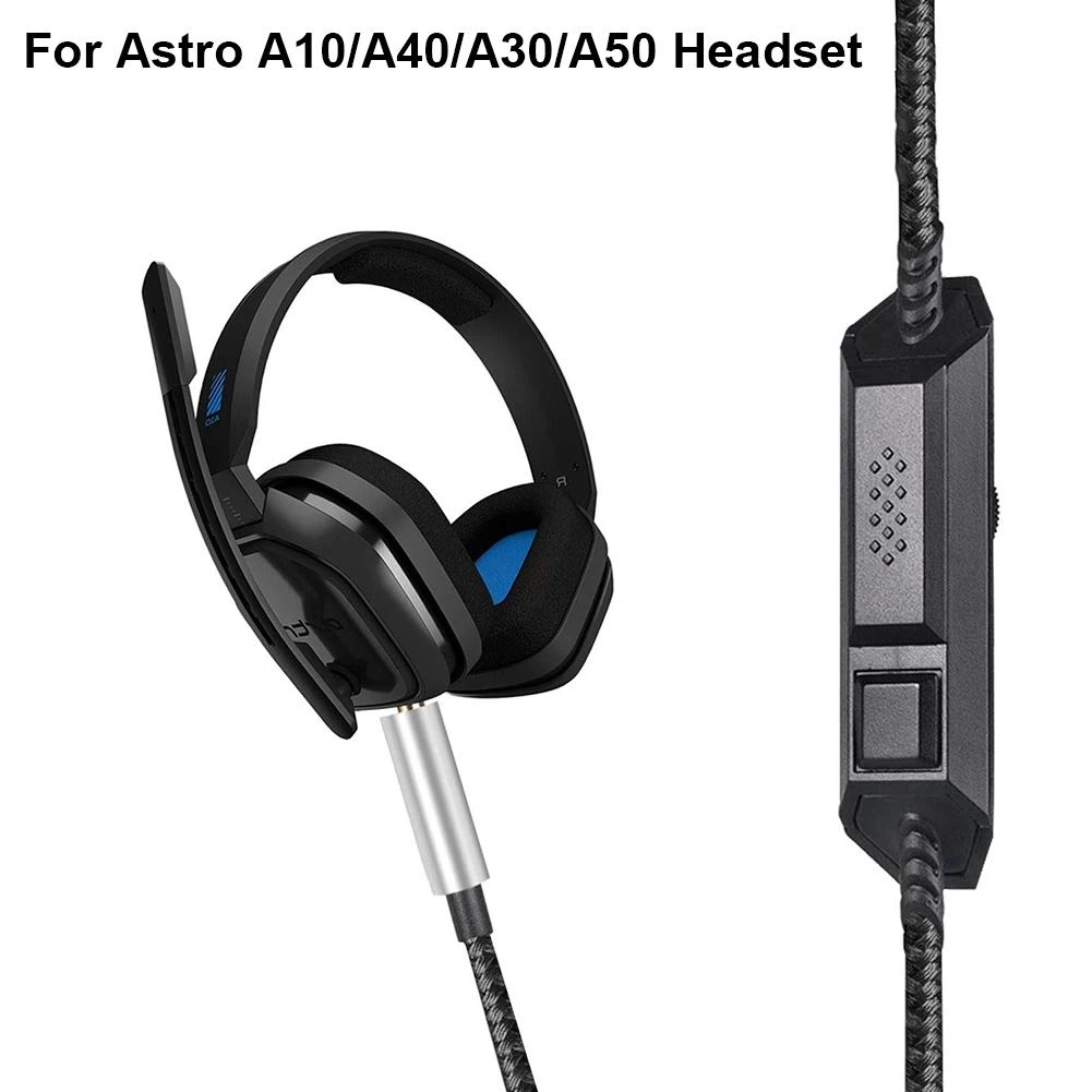 Praten tegen stereo klimaat 2M Audio Kabel Headset Verlengsnoer Volumeregeling Met Microfoon 3.5Mm Jack  Hoofdtelefoon Audio Kabel Voor Astro  A10/A40/A30/A50|Oortelefoonaccessoires| - AliExpress