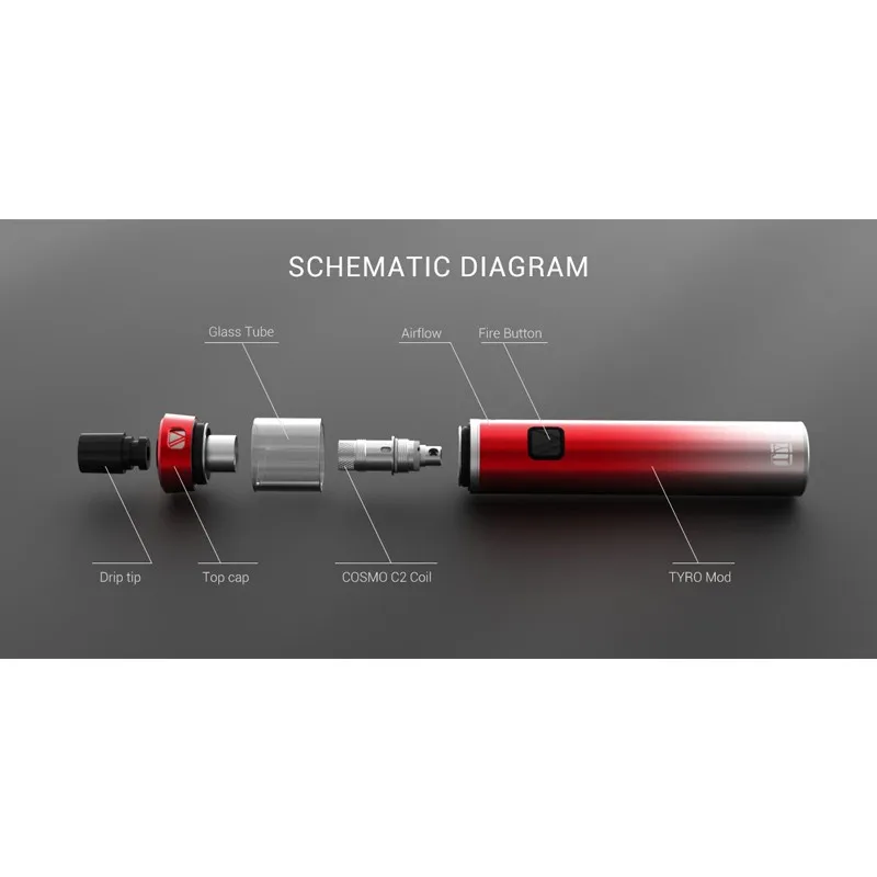 Подарочный комплект Fusion оригинальный Vaptio Tyro 1500 мАч встроенный аккумулятор 2 0 мл e