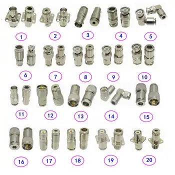 

1pc Connector BNC / UHF SO239 PL259 Male Jack & Female Plug Clamp RG316 RG174 / RG58 RG142 / RG8X LMR240 / RG5 RG6 / RG8 LMR400