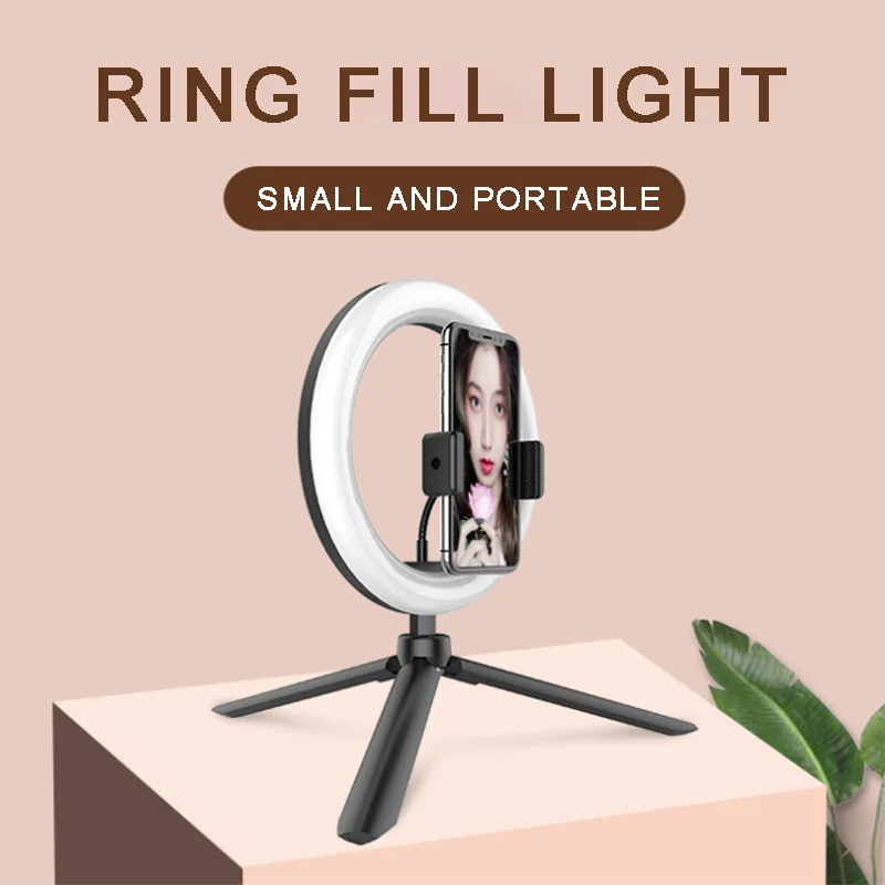 Mayitr-사진 Led 링 램프 플래시 라이트, 8 인치 LED 링 조명 셀카 카메라 메이크업 필 + 스마트폰 폰 스탠드 1 세트