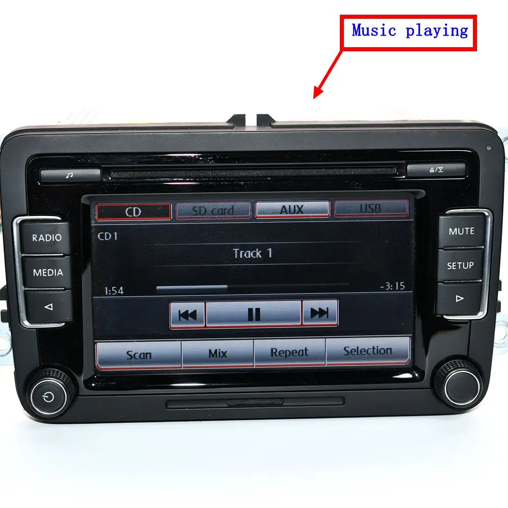 Оригинальная Автомагнитола RCD510 CD USB AUX RVC камера заднего вида для Golf 5 6 MK5 MK6 CC Passat