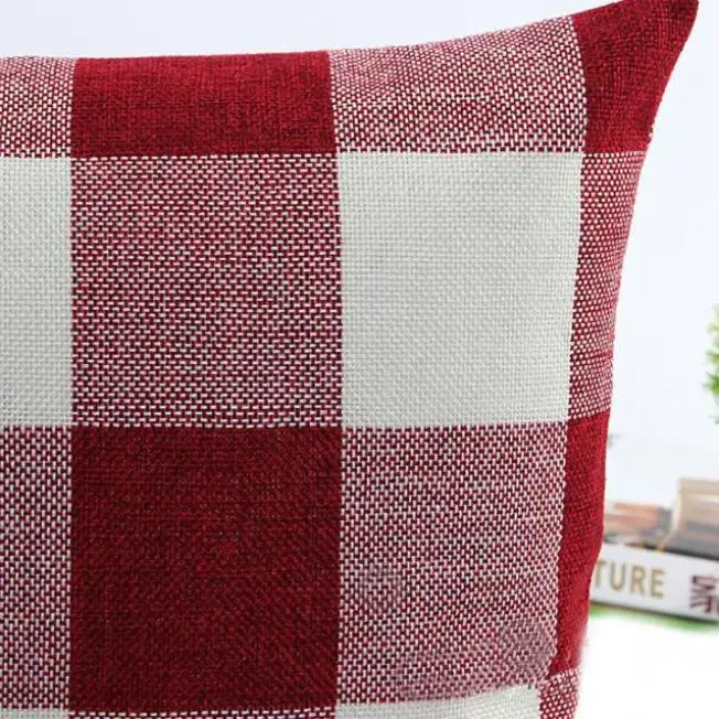 Решетки PillowslipSquare льняная подушка на диван, кровать Чехол наволочка для домашнего декора Скандинавская наволочка Housse coussin@ 30