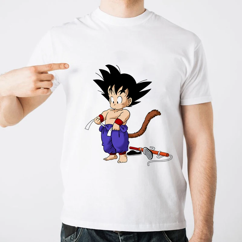 Эффектная Мужская футболка с Драконий жемчуг Z Goku, Высококачественная Спортивная модная повседневная брендовая одежда Harajuku, забавные объемные футболки с аниме