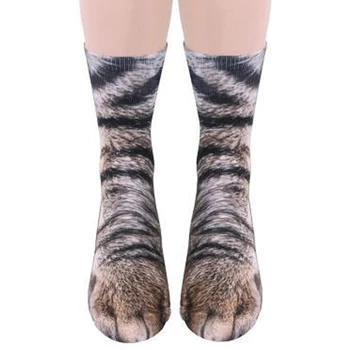 

Animal Footprints Cute Socks Women Autumn Winter Mid Calf Comfortable Warm Soft Knitted Xmas Funny Stocking Ladies Leggings