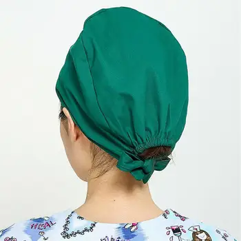 

Doctor nurse hat operating room hat export cotton polyester dust work cotton hospital hat Baotou men color solid and women F4N7